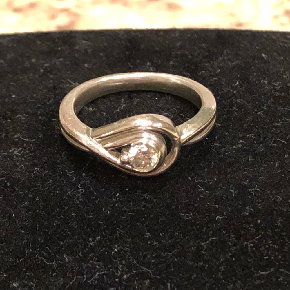 Loves Embrace sterling silver & diamond ring